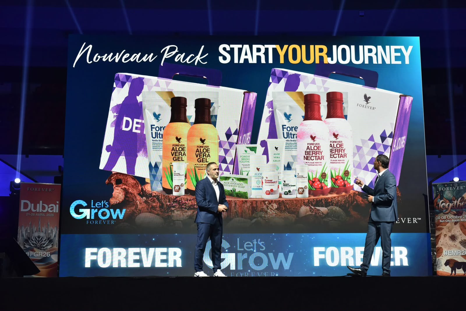 Convention Forever Living présentant le pack Start Your Journey